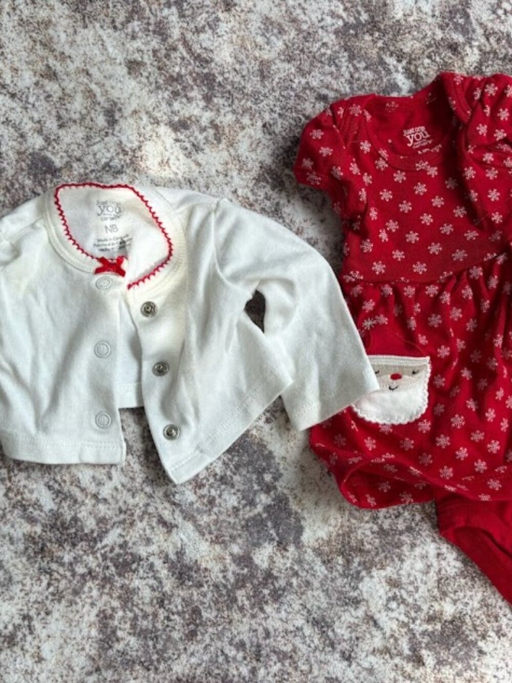Carter's Santa Onesie Dress and Sweater Size Newborn